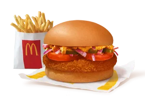 Mexican McAloo Tikki Burger + Fries (R)