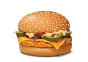 Grilled Chicken & Cheese Burger
