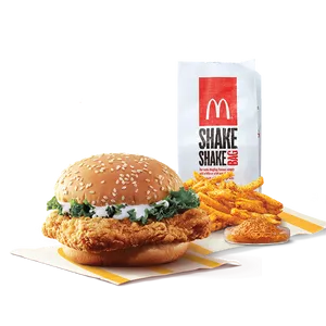 McSpicy Chicken Burger + Fries (M) + Piri Piri Spice Mix