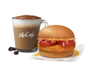 McAloo Tikki Burger + Cappuccino