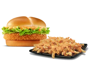 Crispy Veggie Burger + Classic Cheese Fries