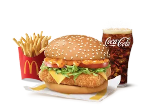 McSpicy Deluxe Paneer Burger Combo