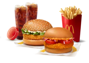 Burger Combo for 2: McVeggie + McAloo Tikki with Coke