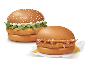 Chicken Surprise Burger + McChicken Burger