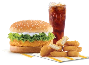 6 Pc Chicken Nuggets + McChicken Burger + Coke