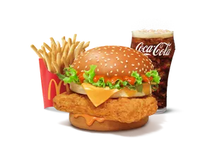 Korean Mc Spicy Premium Chicken Burger Combo (M)