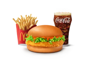 Korean Chicken Surprise Burger Combo (M)