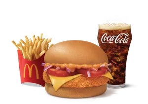 McAloo Tikki Burger with Cheese Combo ( M)