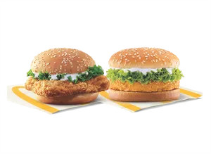 McChicken Burger + McSpicy Chicken Burger