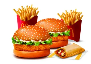 Burger Combo for 2: McVeggie Burger with Pizza McPuff