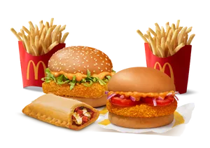 Burger Combo for 2: McSpicy Paneer + McAloo Tikki with Pizza McPuff