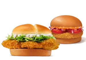 Mc Crispy Chicken Burger + McAloo Tikki
