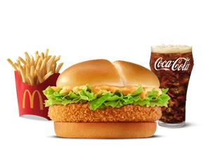 Crispy Veggie Burger Meal (M)