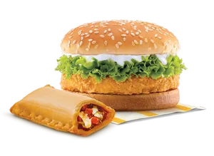 McChicken Burger + Veg Pizza McPuff