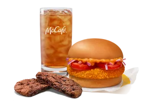 Choco Crunch Cookie + McAloo Tikki Burger + Lemon Ice Tea