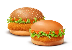Korean Mc Aloo Tikki Burger + Korean Mc Spicy Paneer Burger