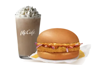 Chicken Surprise Burger + Cold Coffee