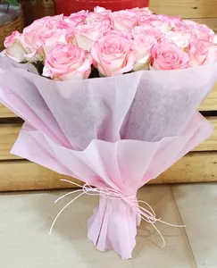 Pink Roses In Pink Paper
