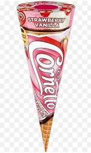 Kwality Walls Cornetto Strawberry Vanilla  Con
