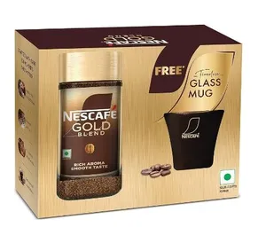 Nescafe Gold Blend Rich and Smooth Instant Coffee Powder with cup 90g