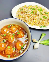 Veg Rice + Manchurian Gravy