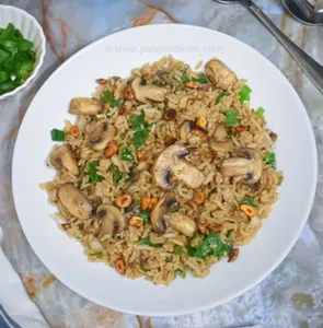 Chilli Garlic Mushroom Rice
