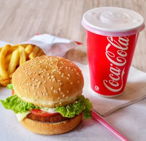 Veggie Burger+French Fries+Cold drink