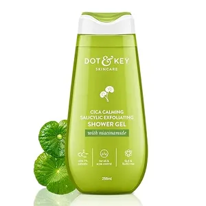 Dot & Key Cica & Salicylic Daily Exfoliating Body Shower Gel For Unclogs Pores & Body Acne Reduction 250ml