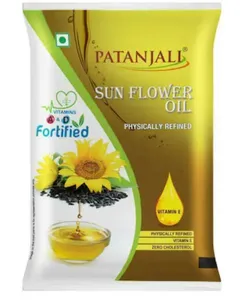 Patanjali Sunflower Refine Oil 1L Pouch