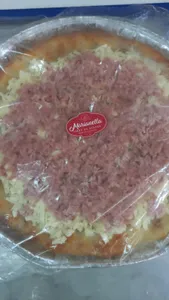 Pizza grande de muzza y jamón