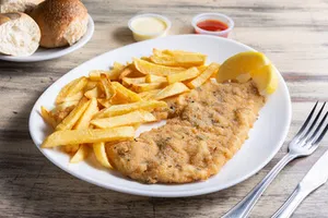 Milanesa sola con fritas