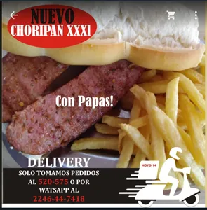 Choripan con fritas