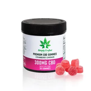 Organic Strawberry Lemonade Hemp Gummies | 300mg CBD
