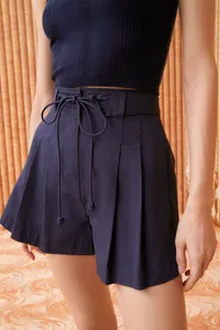 Draped A-Line Shorts