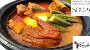 Fufu with palmnut (akosombo am cow feet)