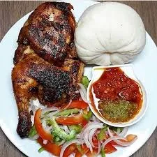 Banku and grilled chicken
