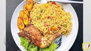 Indomie with 2 eggs and chicken