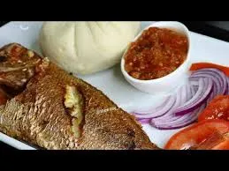 Banku and red fish