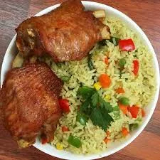 Fried rice with Turkey wings