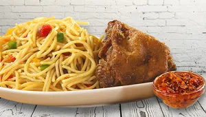 Spaghetti with chicken