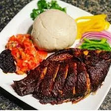 Banku with Tilapia