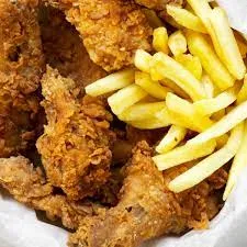 French Fries with Chicken wings
