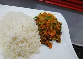Plain Rice with Vegetable stew