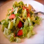 Mixed salad with toasted bread (wheat/tombrown/oats/Lipton/Milo)