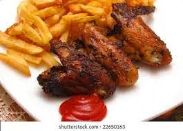 Fries and chicken
