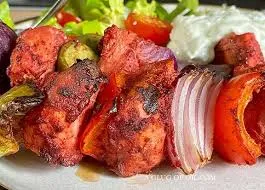 Chicken khebab with side salad