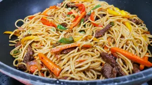 Spaghetti with beef