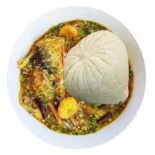 Banku with Okro stew