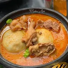 Fufu With Chicken Light Soup