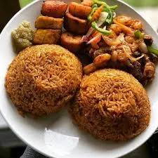 Jollof Rice with Cow meat